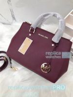 Top Quality Clone Michael Kors Purple Genuine Leather Ladies Shoulder Bag